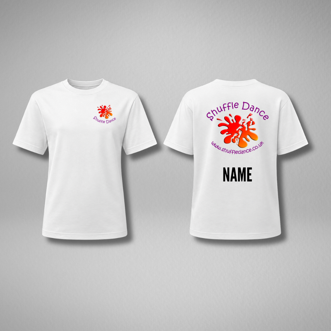 Shuffle Dance White Boxy T-Shirt
