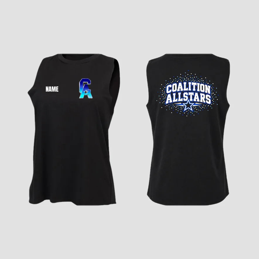 Coalition Allstars Black High Neck Vest
