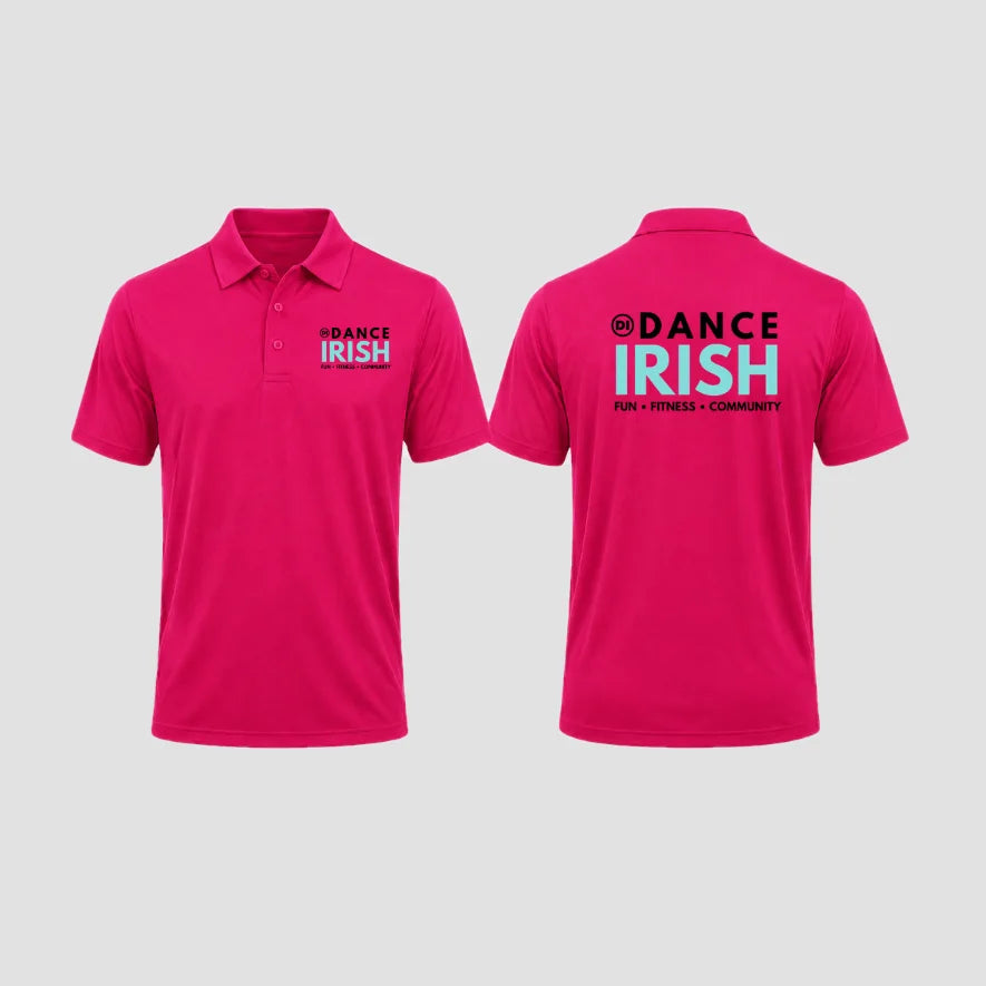 Dance Irish Hot Pink Dri Fit Polo Shirt