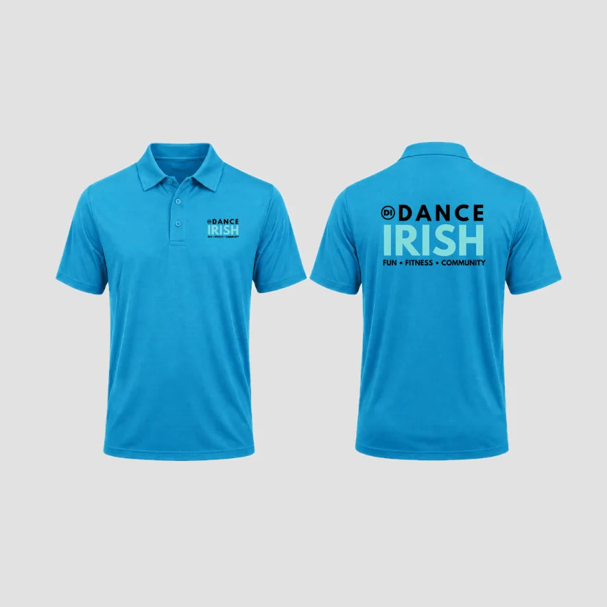 Dance Irish Sapphire Blue Dri Fit Polo Shirt