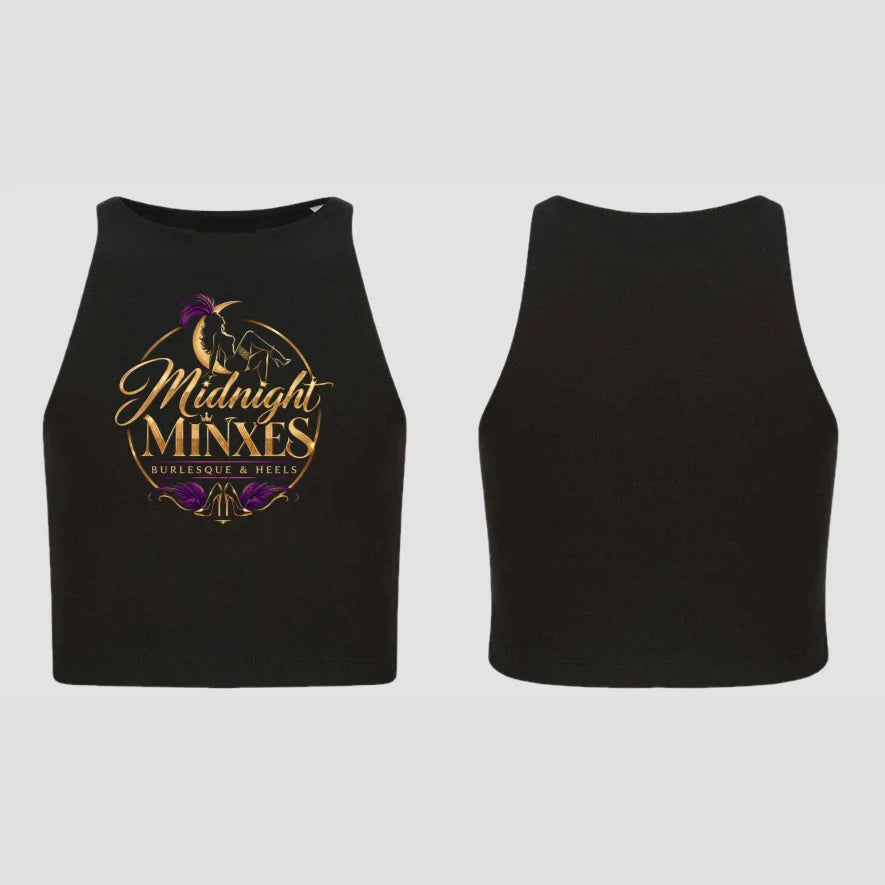 Midnight Minxes Burlesque and Heels Cropped Tank Vest