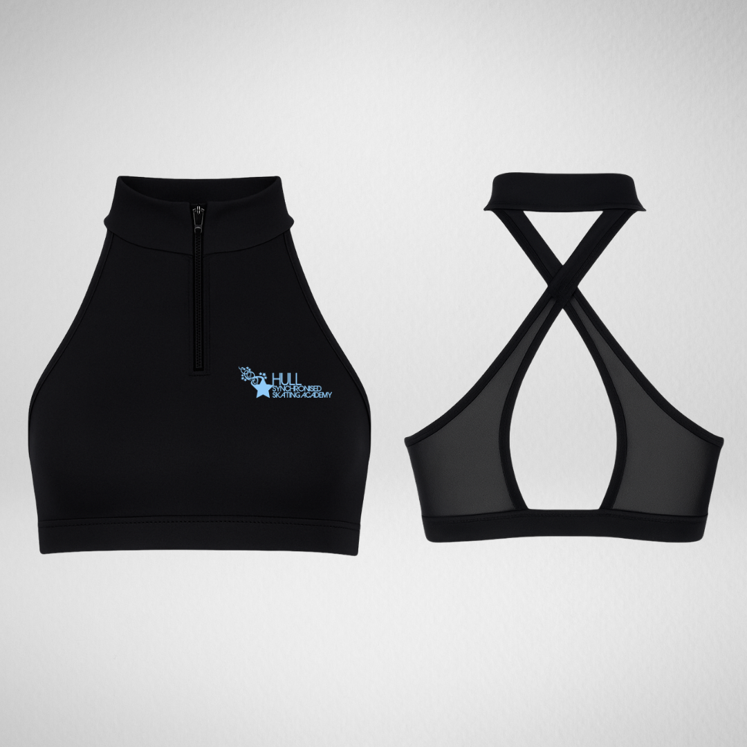 Hull Synchronised Skating Academy Front Zip Bra Top