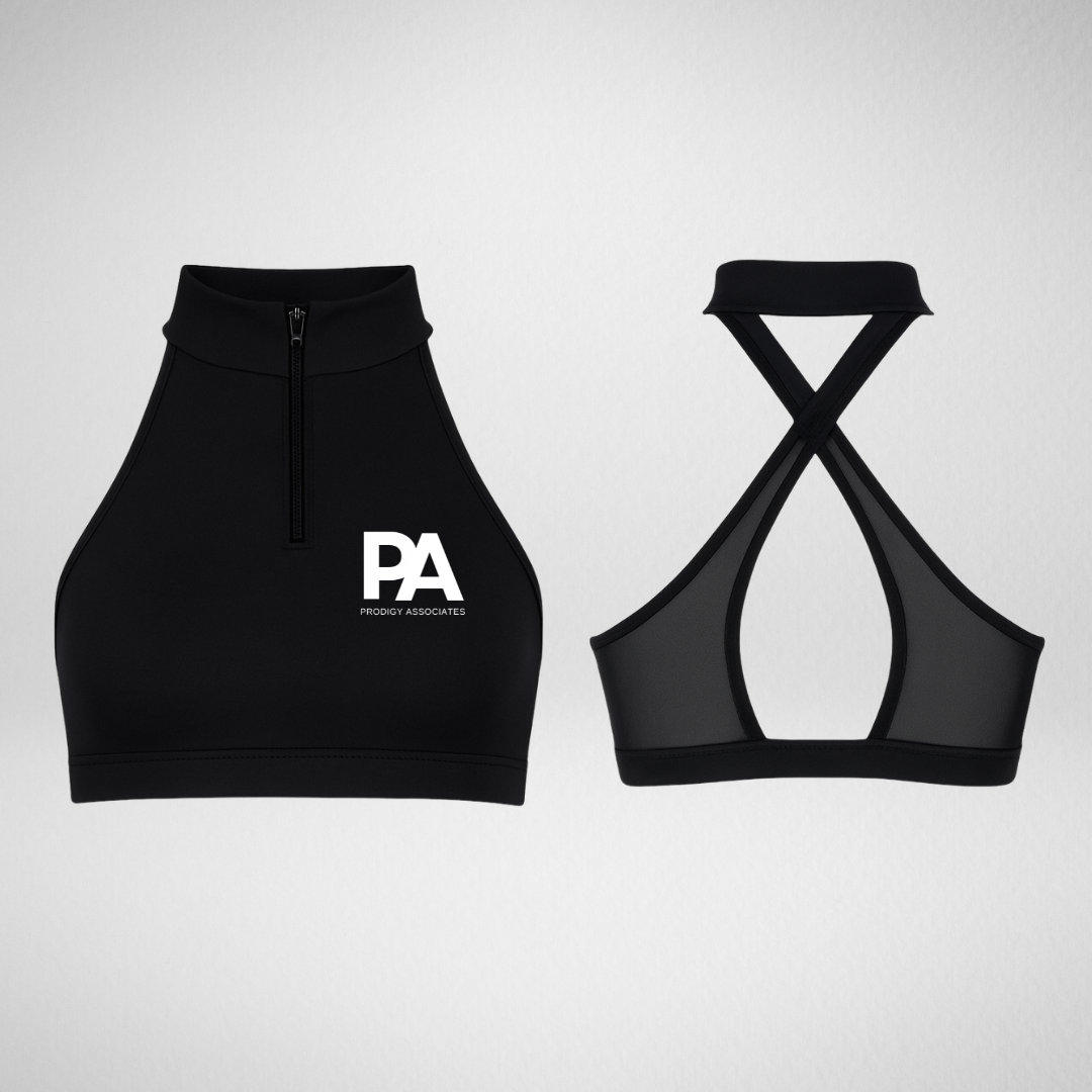 Prodigy Associates Front Zip Bra Top