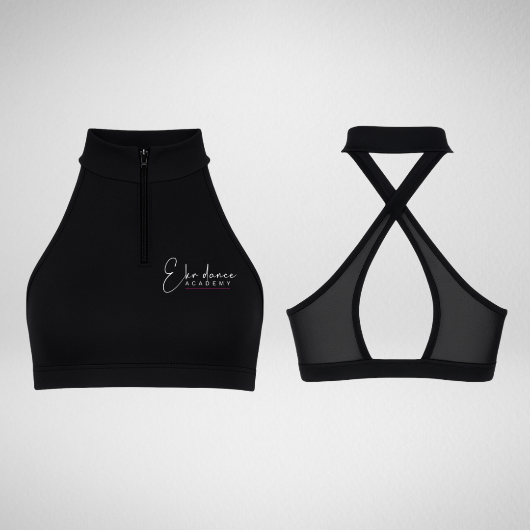 EKR Dance Academy Front Zip Bra Top
