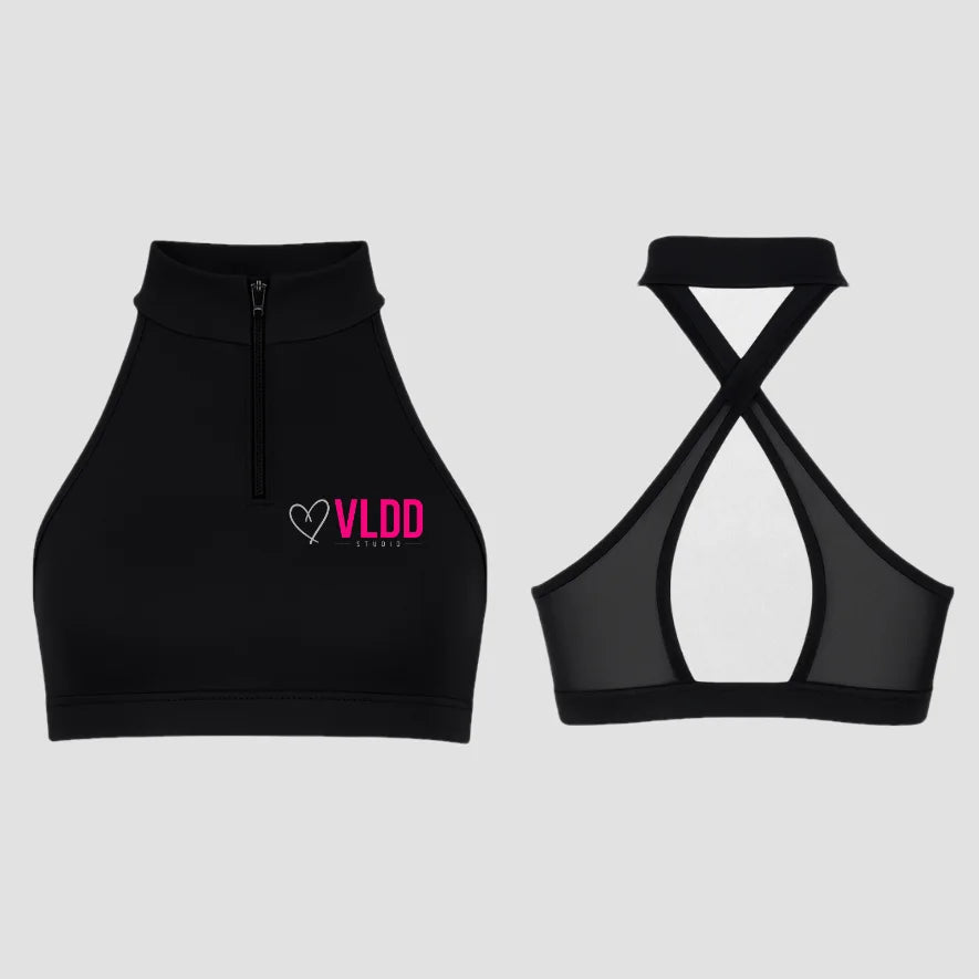 VLDD Studio Zip Front Bra Top