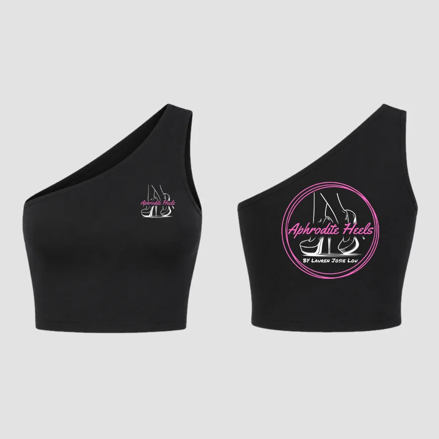 Aphrodite Heels One Shoulder Crop Top