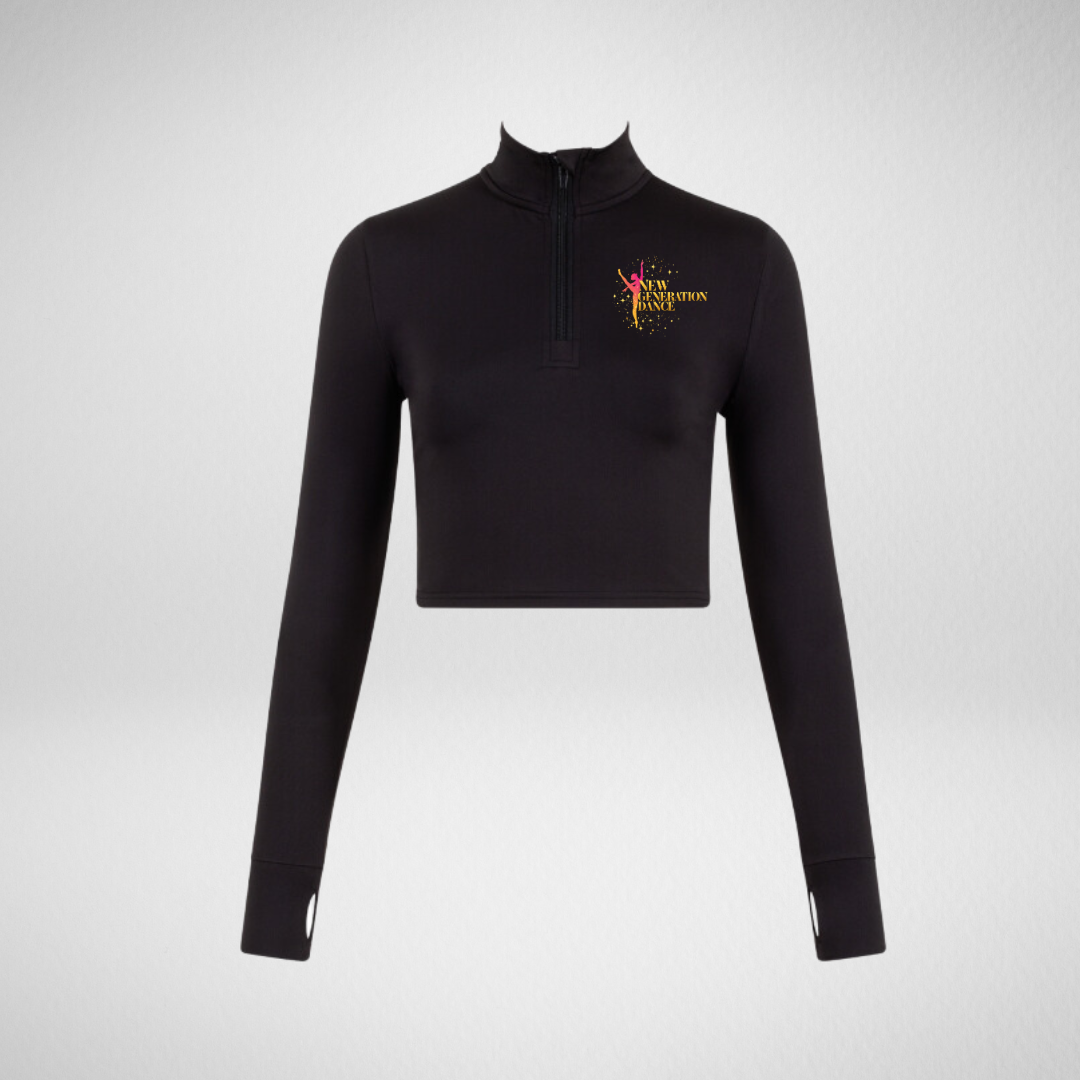 New Generation Dance Long Sleeve Zip Crop Top