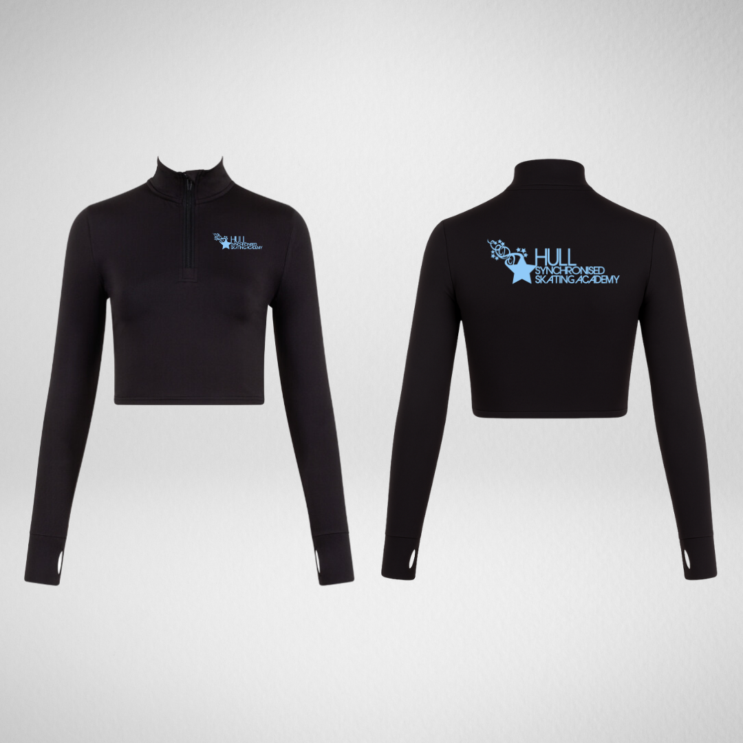 Hull Synchronised Skating Academy Long Sleeve Zip Crop Top