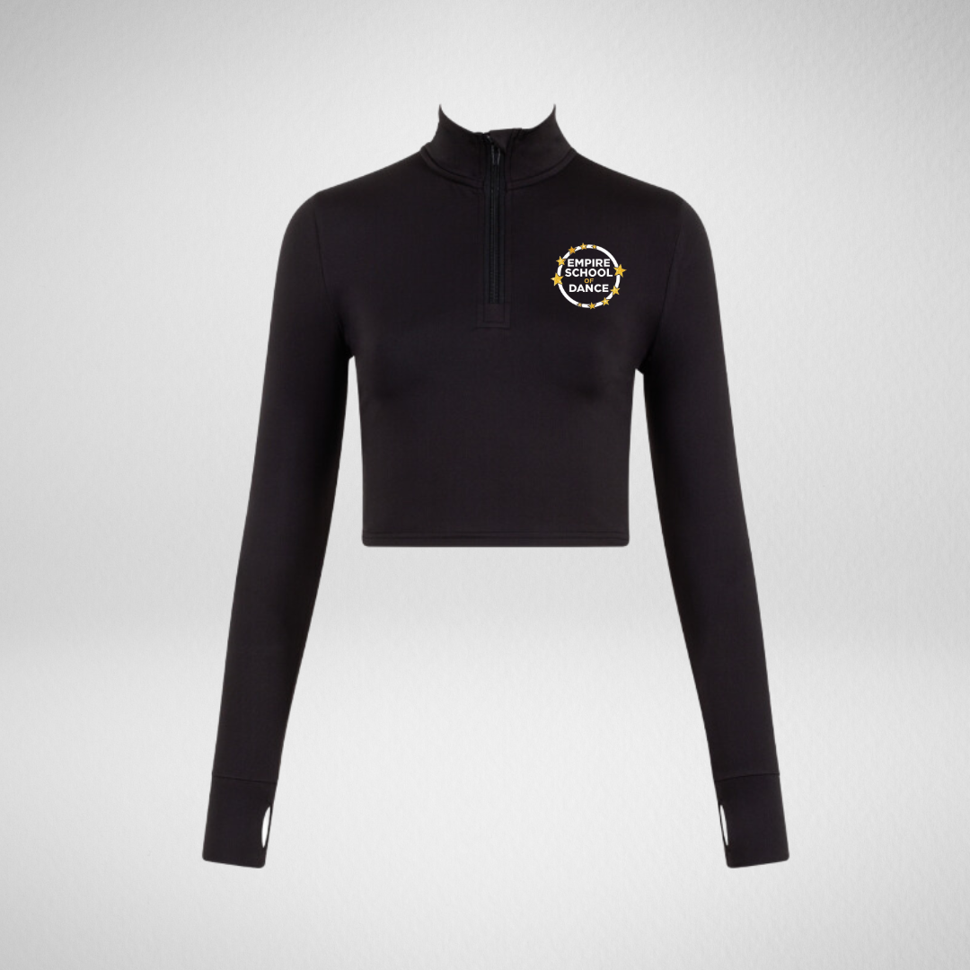 Empire School of Dance Long Sleeve Zip Crop Top