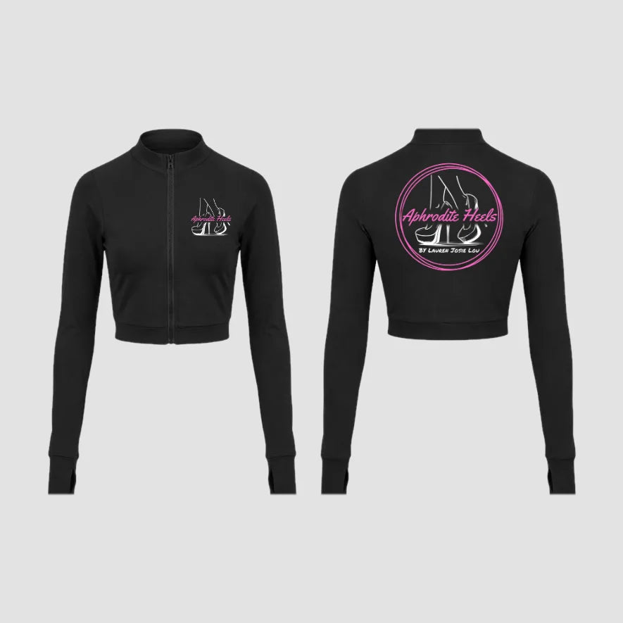 Aphrodite Heels Full Zip Crop Jacket