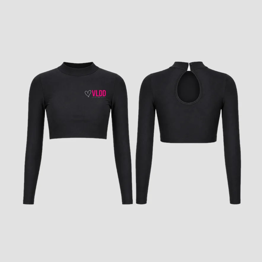VLDD Studio Turtle Neck 3_4 Sleeve Crop Top