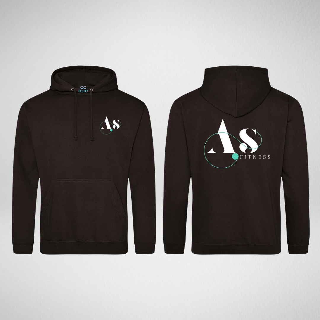 AS Fitness Black Pullover Hoodie