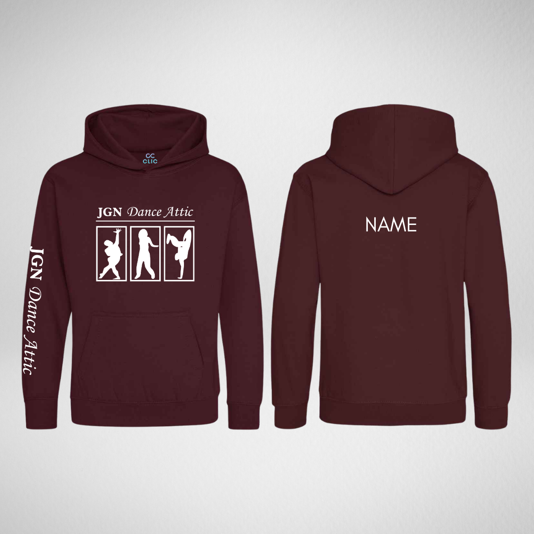 JGN Dance Attic Burgundy Pullover Hoodie