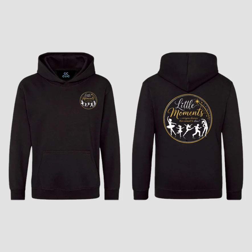 Little Moments Gold Black Pullover Hoodie