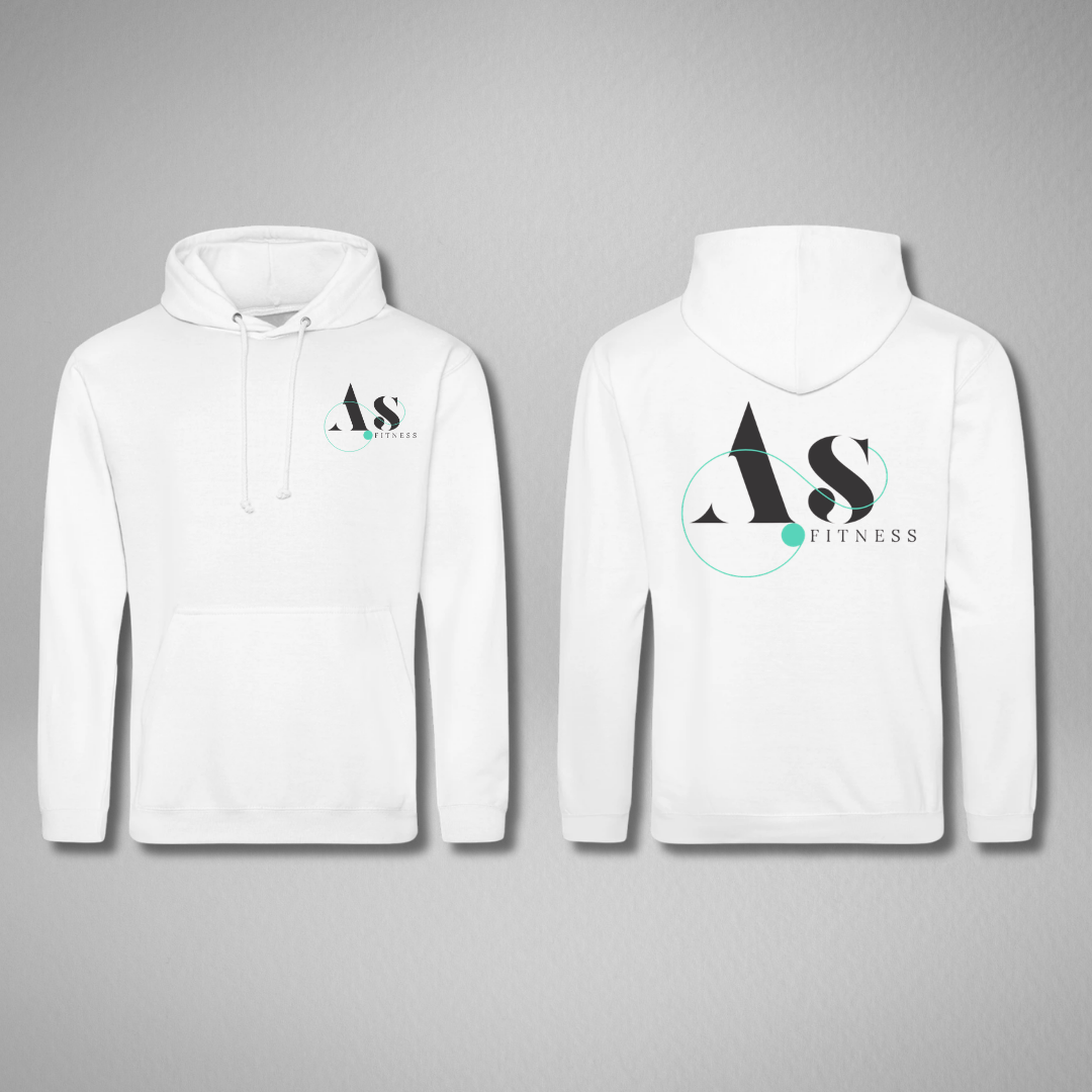 AS Fitness White Pullover Hoodie