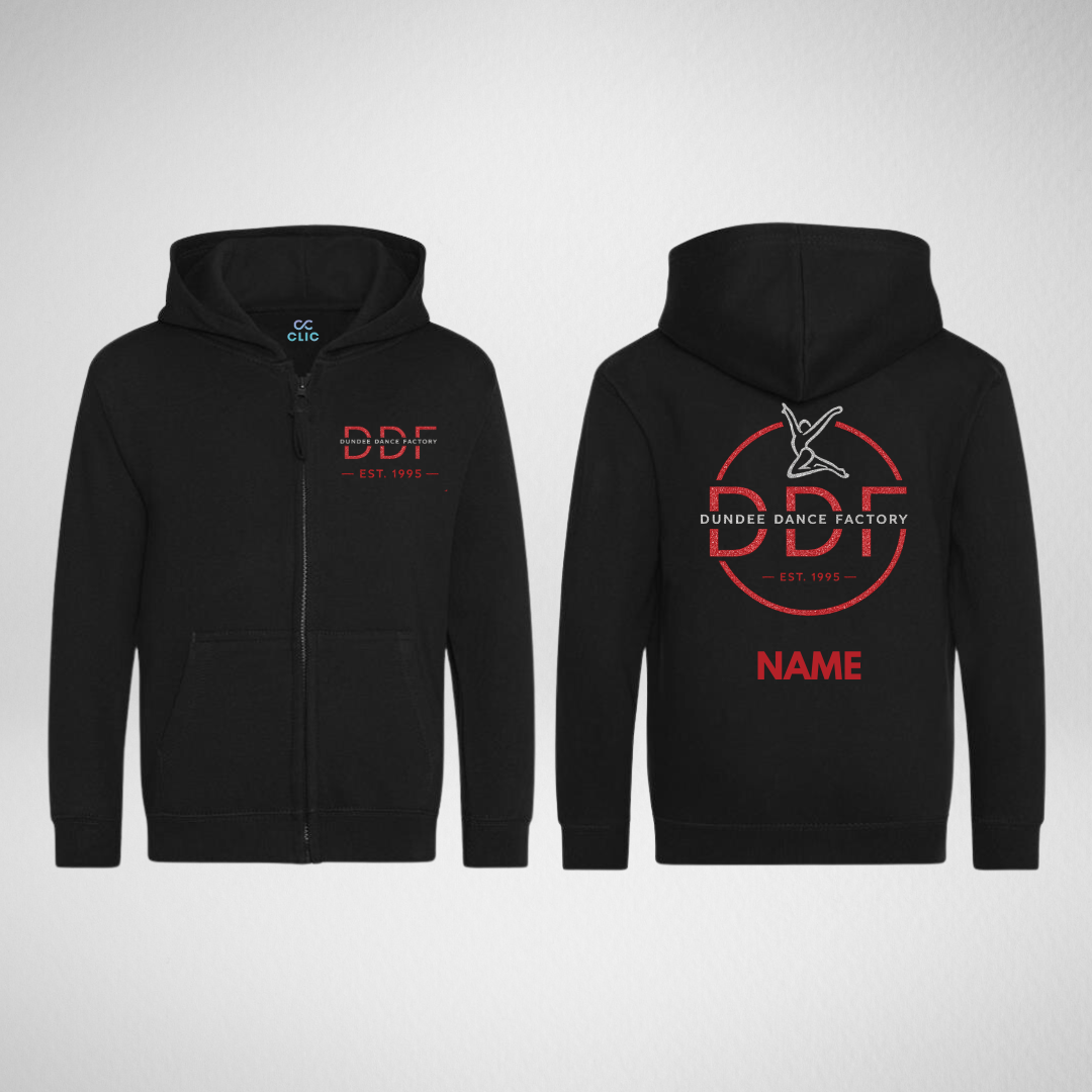 Dundee Dance Factory Black Zipped Hoodie