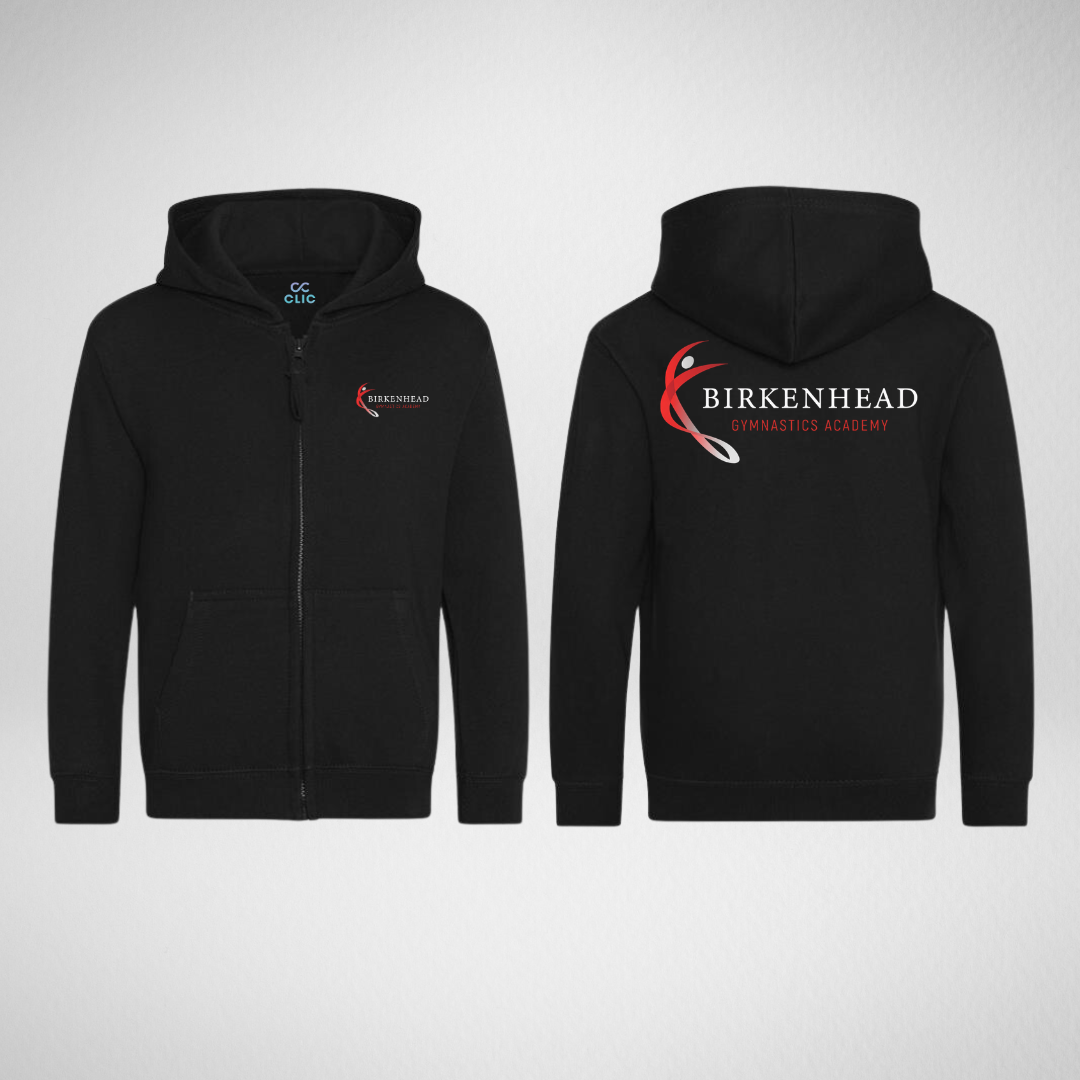 Birkenhead Gymnastics Academy Black Zipped Hoodie