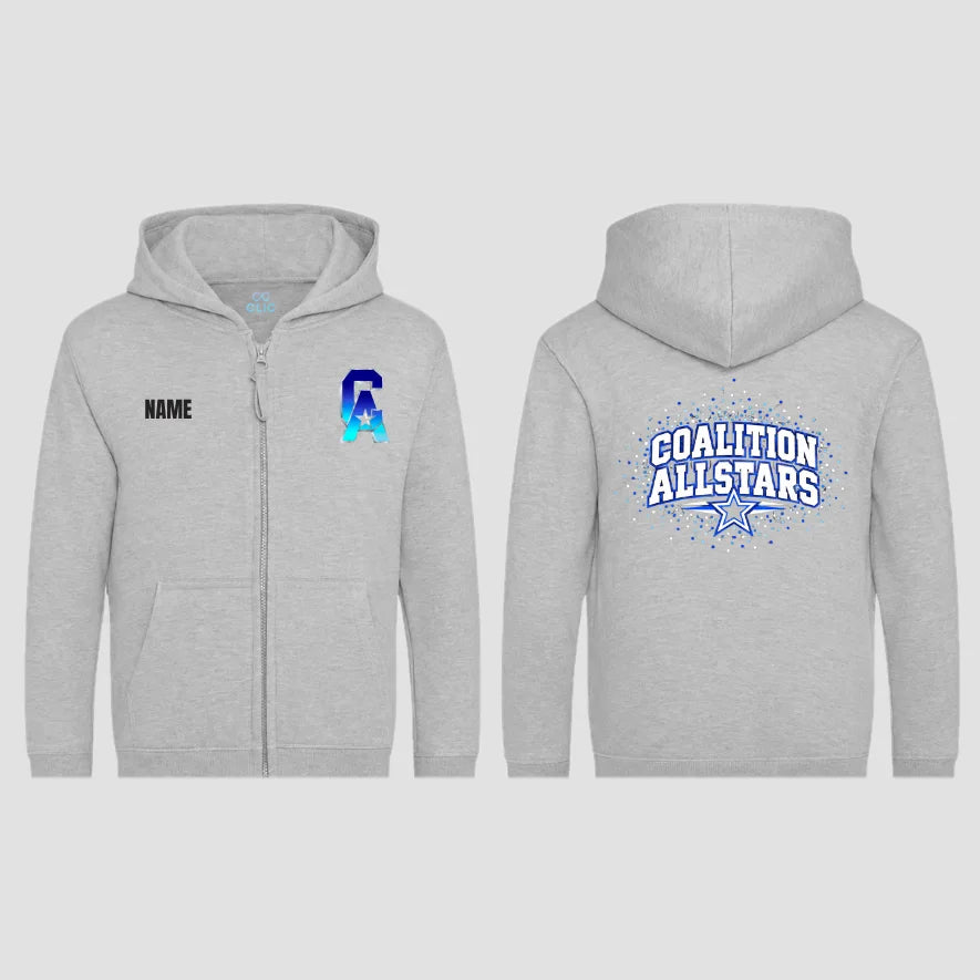 Coalition Allstars Grey Zipped Hoodie