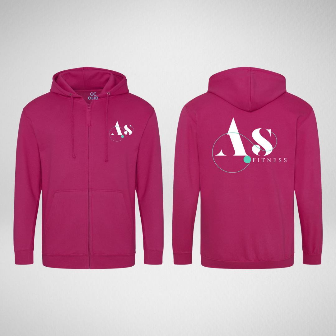 AS Fitness Hot Pink Zipped Hoodie