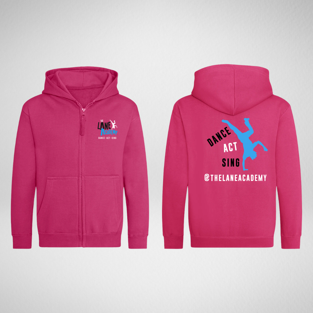The Lane Academy Hot Pink Zipped Hoodie