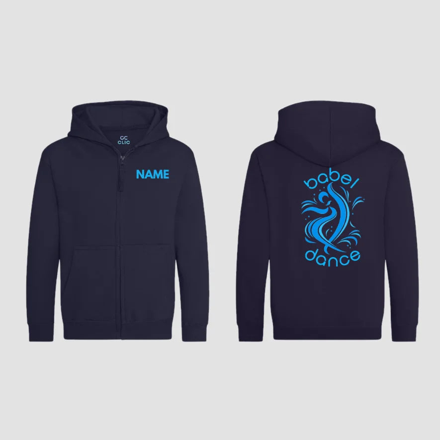 Babel School of Dance Navy Zipped Hoodie