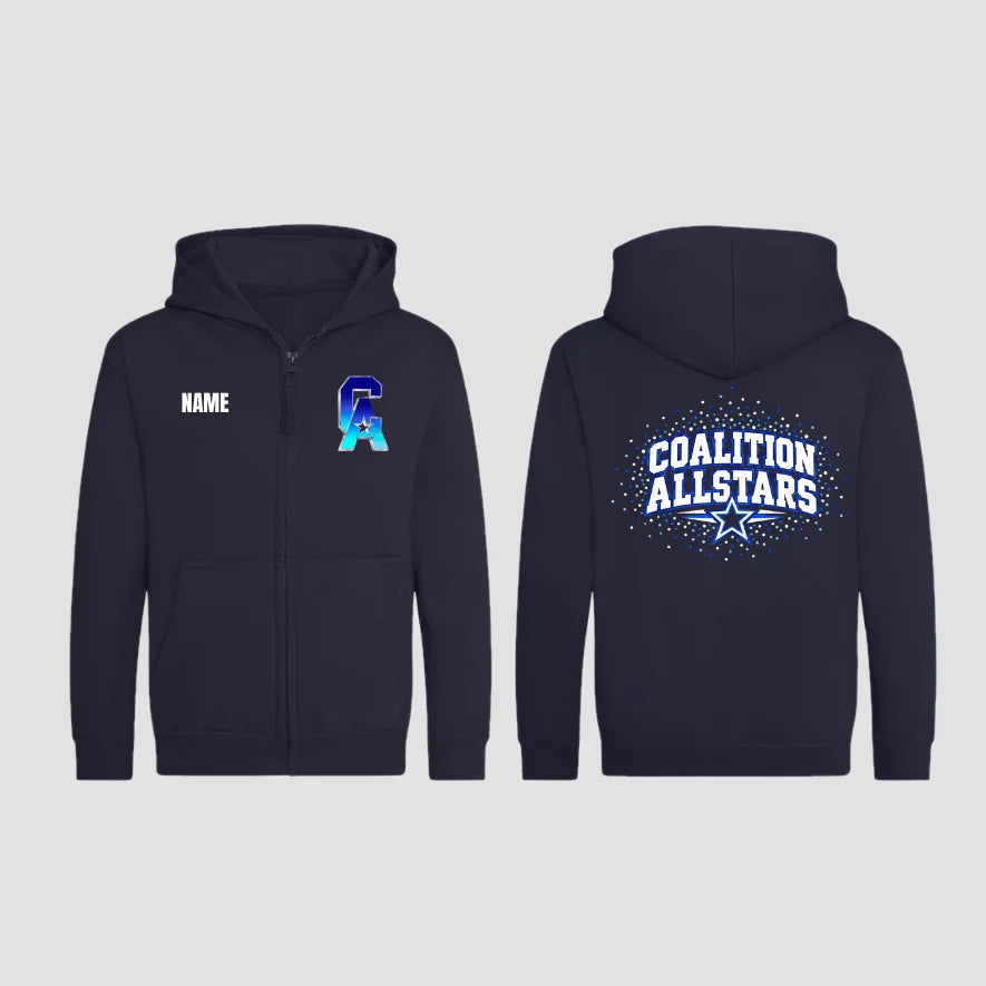Coalition Allstars Navy Zipped Hoodie