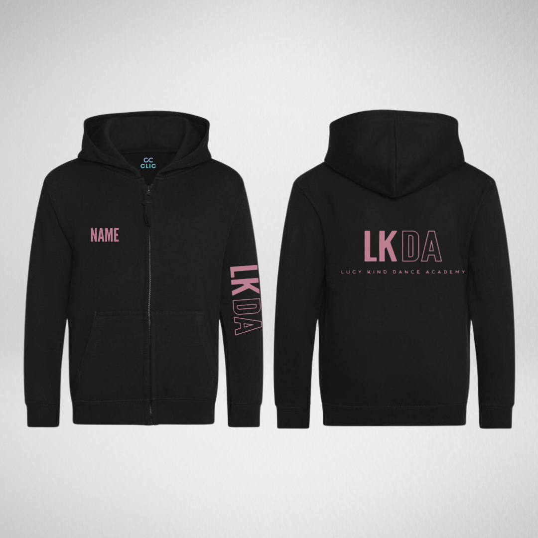 Lucy Kind Dance Academy Pink Zipped Hoodie