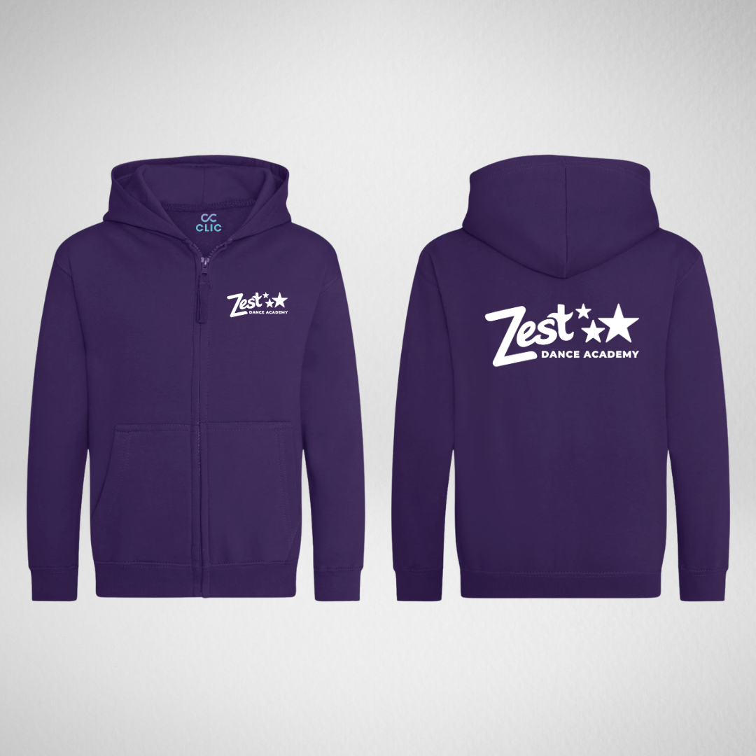 Zest Dance Academy Purple Zipped Hoodie