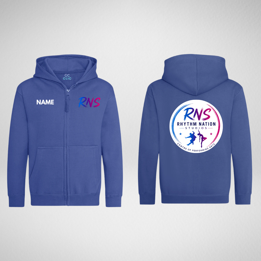 Rhythm Nation Studios Royal Blue Zipped Hoodie