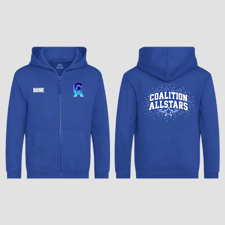 Coalition Allstars Royal Blue Zipped Hoodie