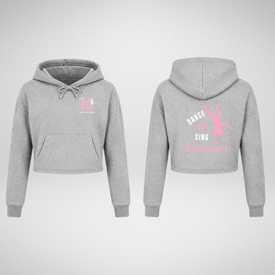 The Lane Academy Heather Grey Cropped Pullover
