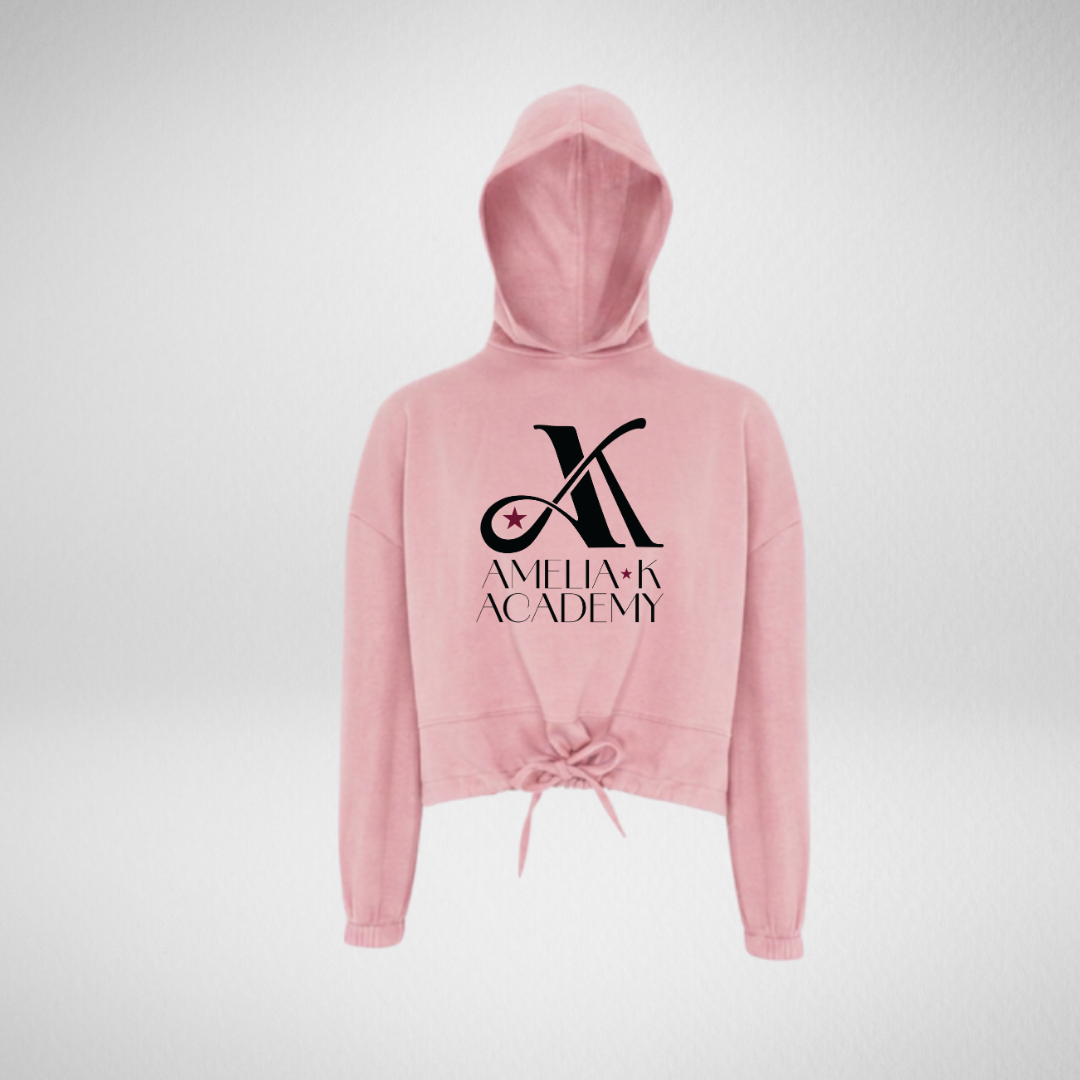 Amelia K Academy Pink Oversized Cropped Pullover