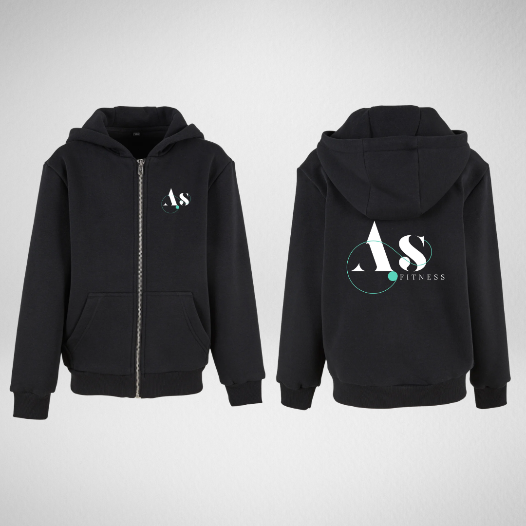 AS Fitness Black Supersoft Zip Hoodie
