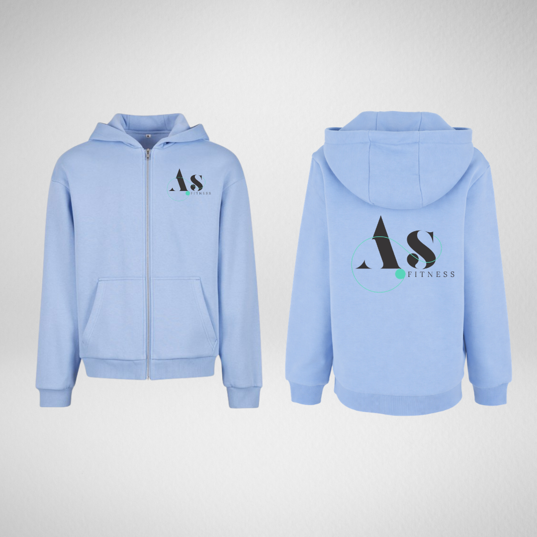 AS Fitness Blue Supersoft Zip Hoodie