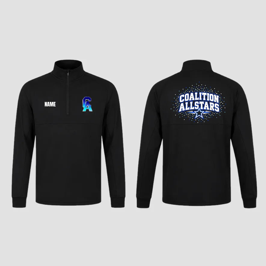 Coalition Allstars Black Team 1_4 Zip Sweatshirt