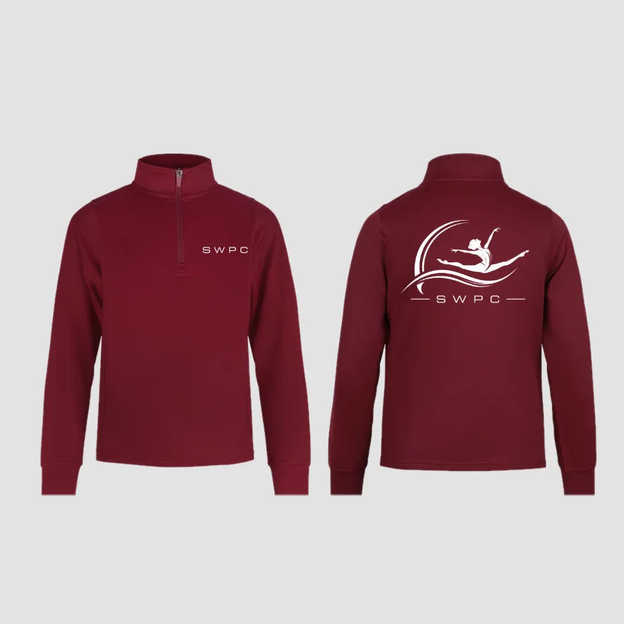 South West Performance Choreography Burgundy Team 1_4 Zip Sweatshirt