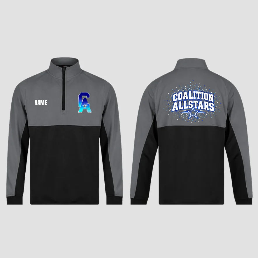Coalition Allstars Grey.Black Team 1_4 Zip Sweatshirt