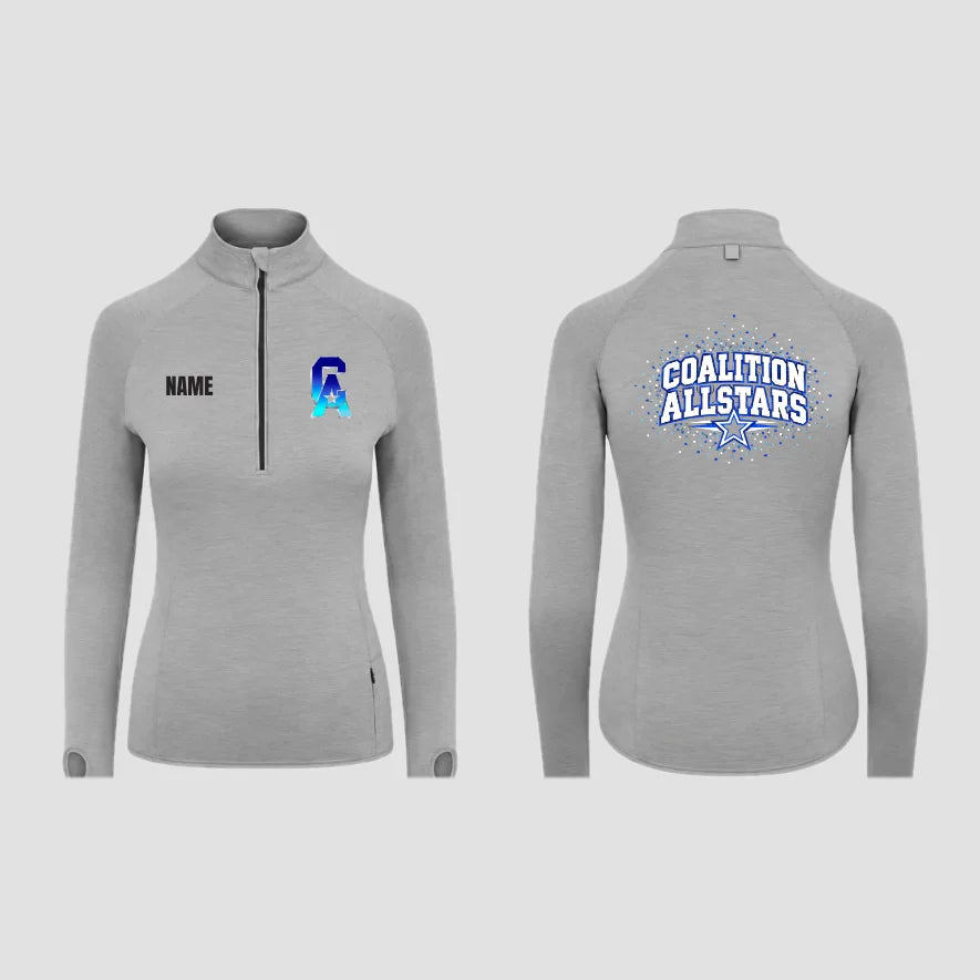 Coalition Allstars Grey Stretch Sports 1_4 Zip