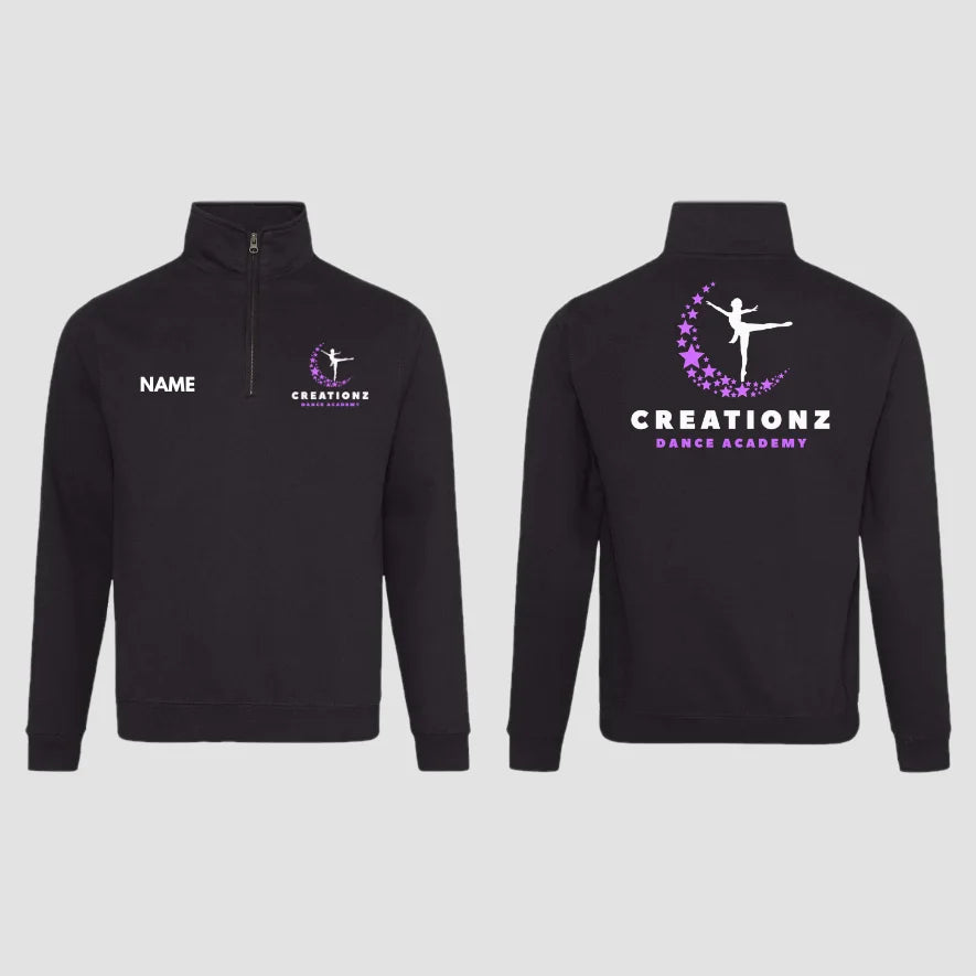 Creationz Dance Academy Cotton ¼ Zip Adult Sizes only