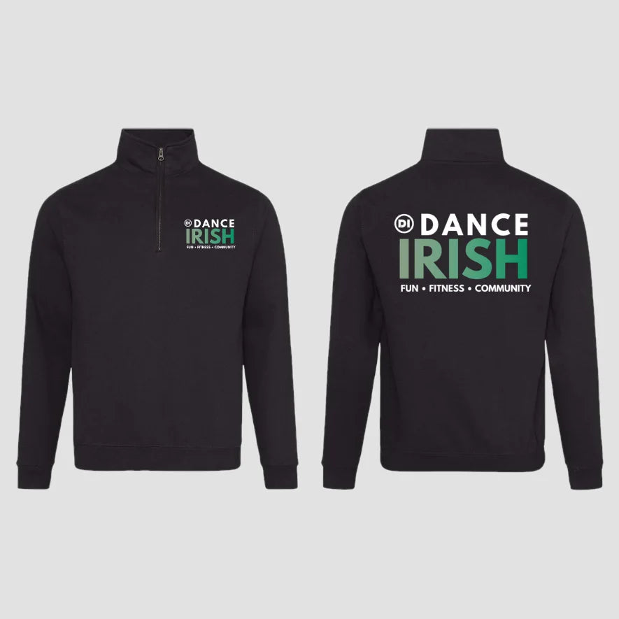 Dance Irish Green Cotton ¼ Zip Adult Sizes only