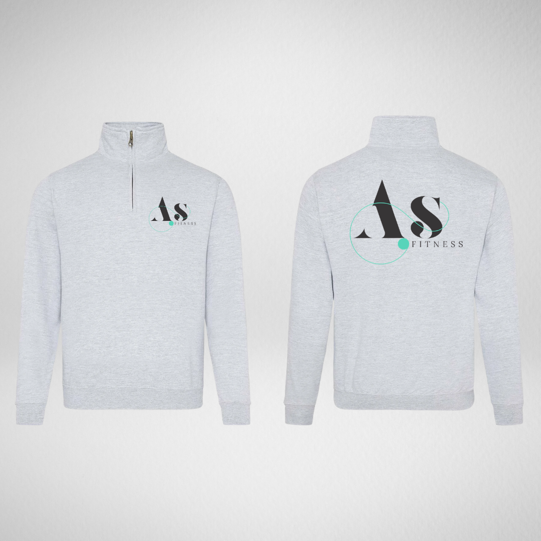 AS Fitness Grey Cotton ¼ Zip Adult Sizes only