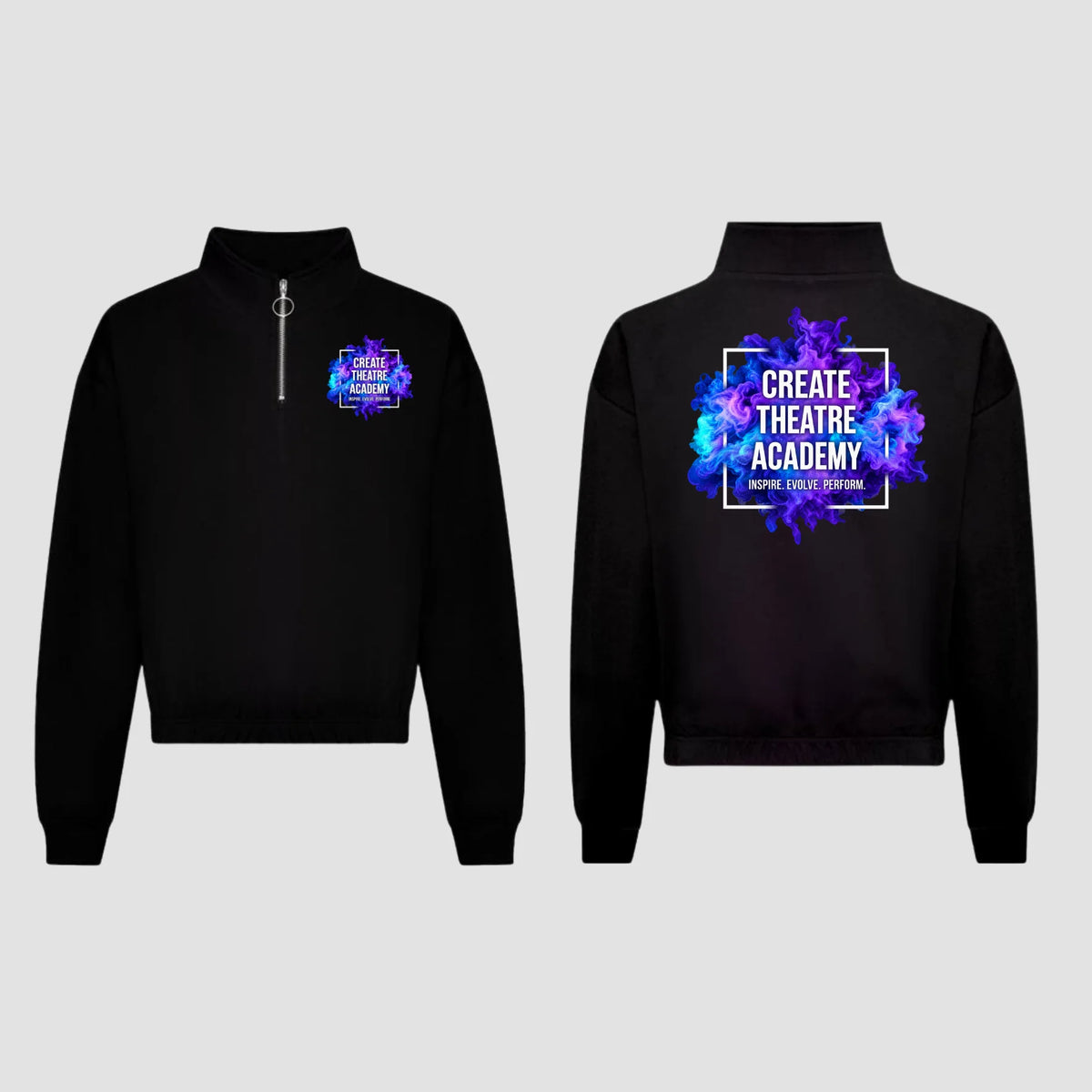 Create Theatre Academy Cropped ¼ Zip Sweat Adults Sizes Only