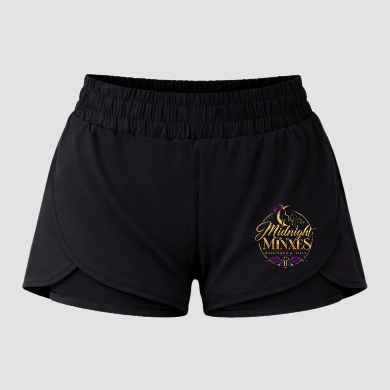 Midnight Minxes Burlesque and Heels Layered Dance Shorts