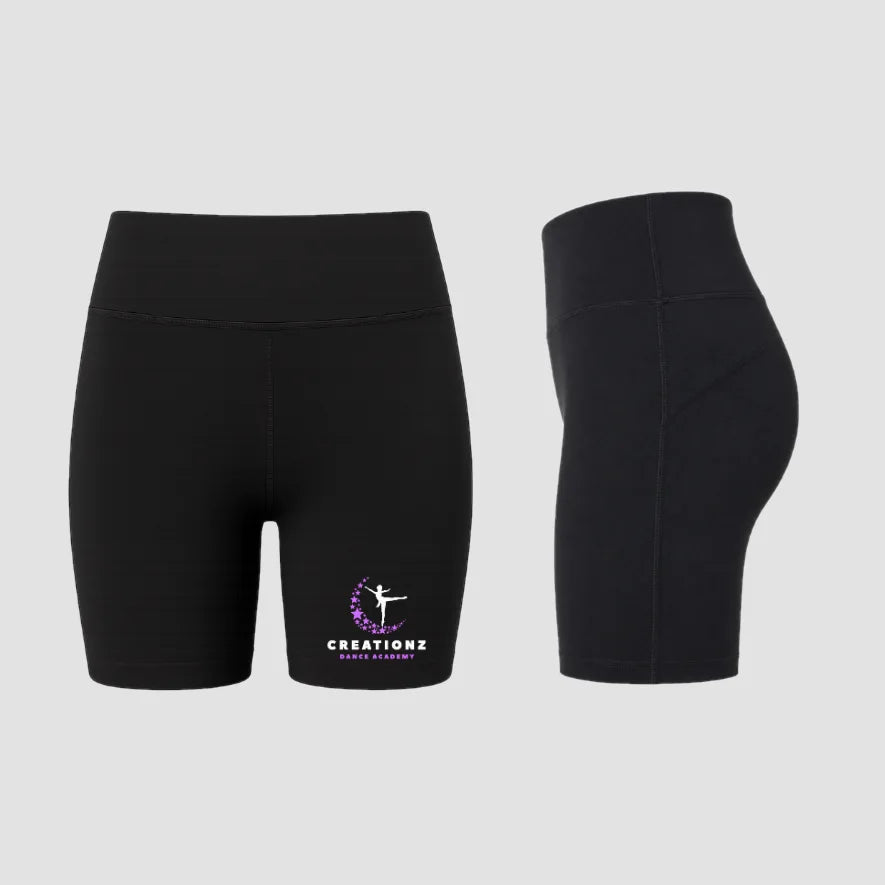Creationz Dance Academy High Waisted Cycling Shorts