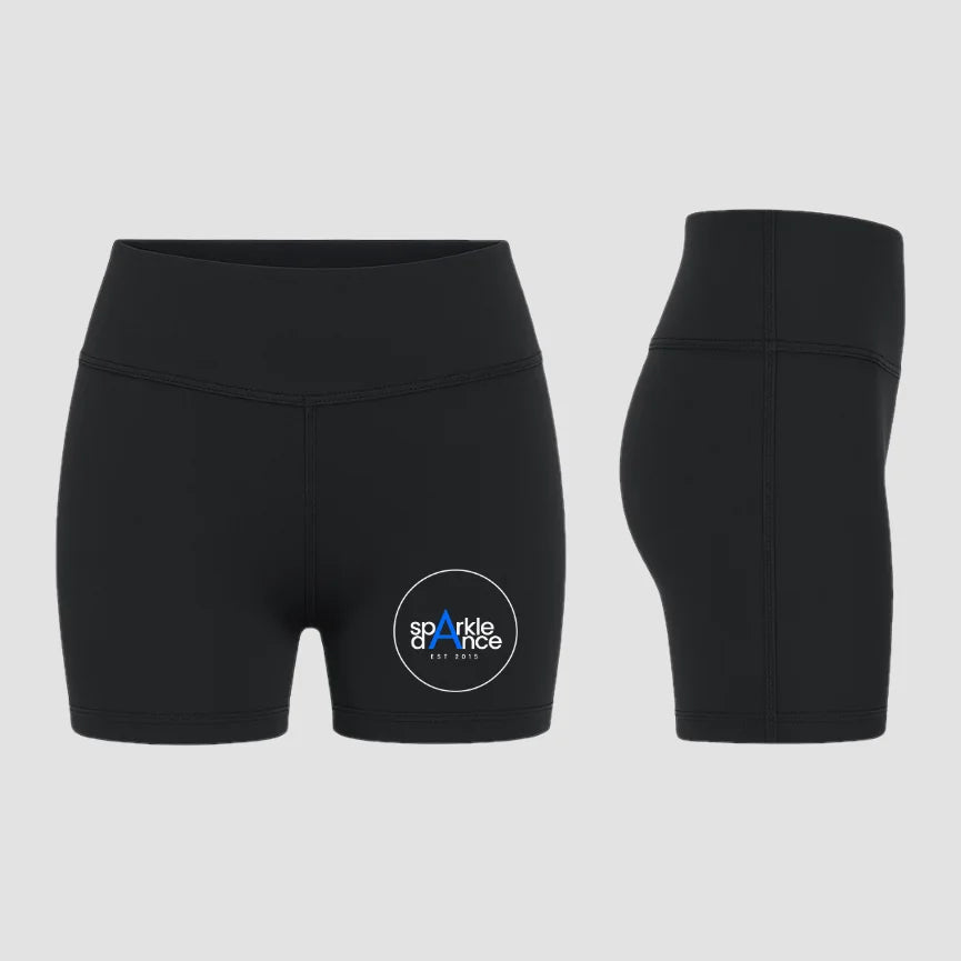 Sparkle Dance Studios Blue High Waisted Dance Shorts