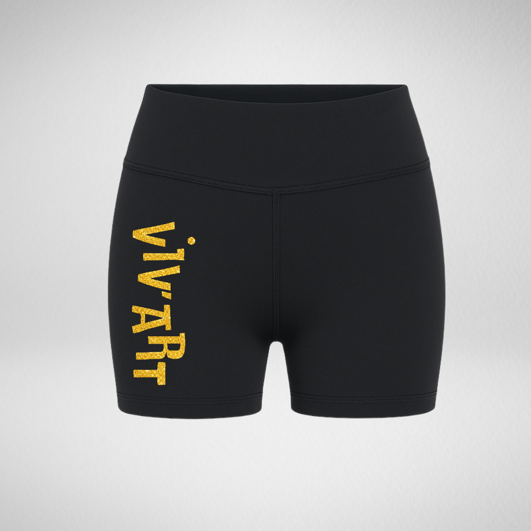 Viv’Art Movement Academy Gold Glitter High Waisted Dance Shorts