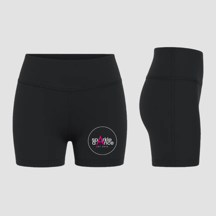 Sparkle Dance Studios Pink High Waisted Dance Shorts