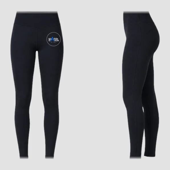 Sparkle Dance Studios Blue High Waisted Dance Leggings