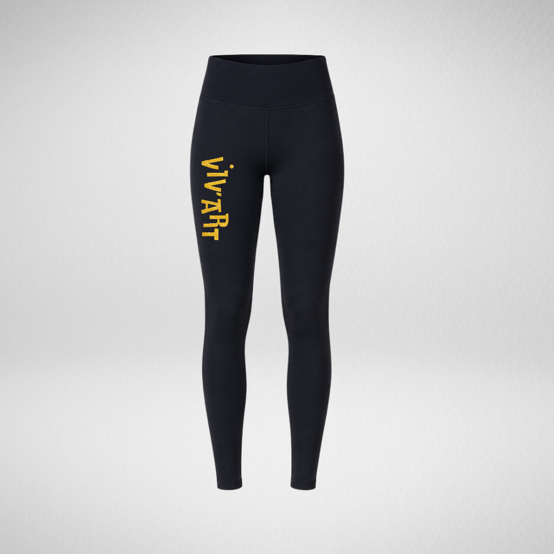 Viv’Art Movement Academy Gold Glitter High Waisted Dance Leggings