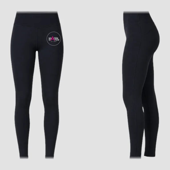 Sparkle Dance Studios Pink High Waisted Dance Leggings